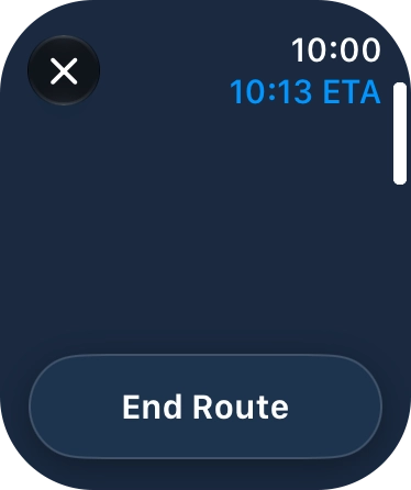 Press End Route. Press End Route.