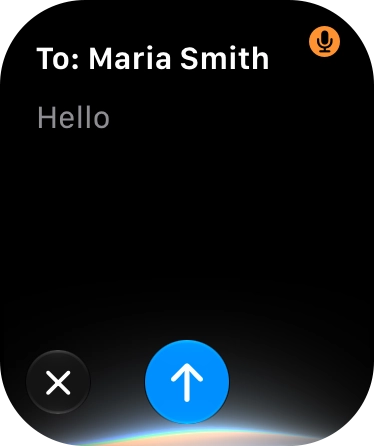 If an app is open on your Apple Watch, such as Messages, you can also use the functions available here, e.g.: REPLY [text].