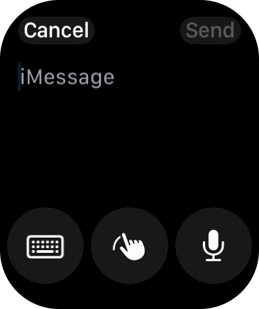 Press the microphone icon and record the message.