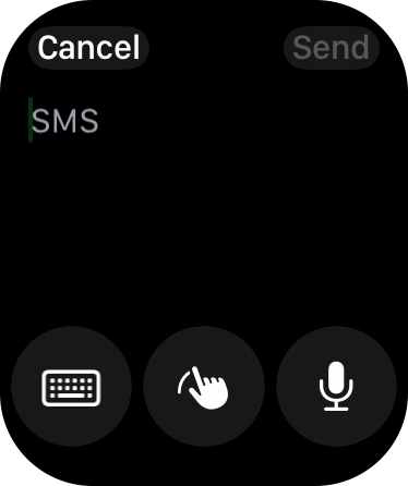 Press the microphone icon and record the message.