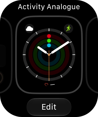 Slide your finger right or left on the screen to change between the watch faces added.
