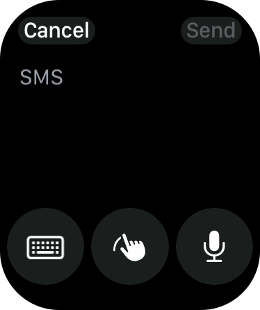 Press the microphone icon and record the message.