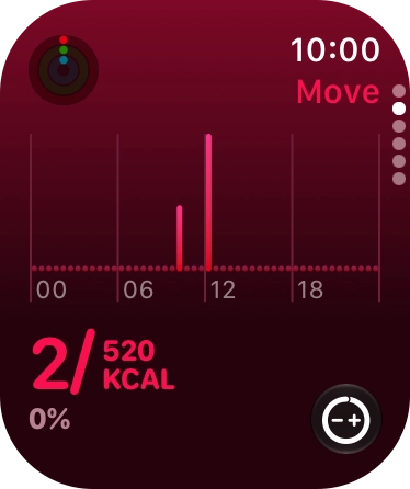 Keep sliding upwards to see the number of steps, distance and number of floors you've covered.