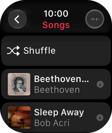 Go to the required category or playlist and press the required audio file. Go to the required category or playlist and press the required audio file.