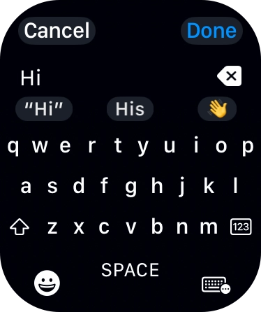 Press the input icon.