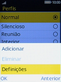 Escolha Definições.