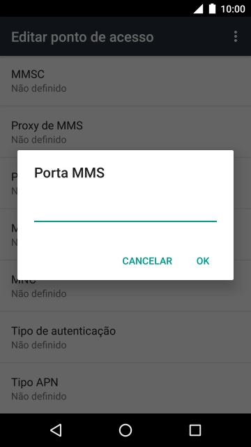 Introduza 80 e prima OK.