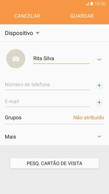 Prima Número de telefone e introduza o número de telefone pretendido.