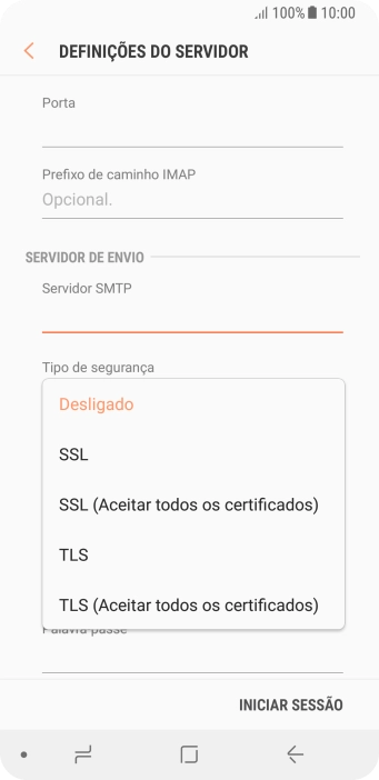Prima TLS para ativar a função.