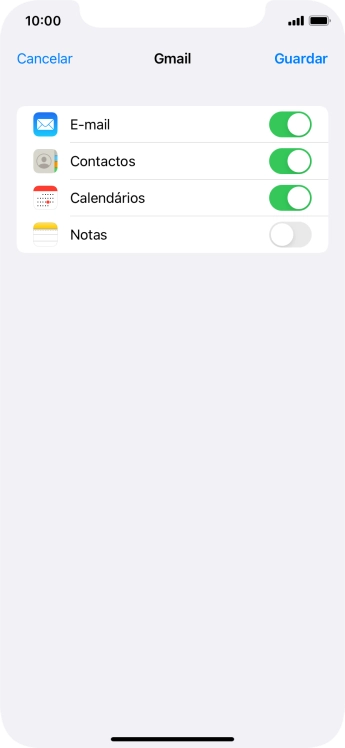 Se o ecrã mostrar esta imagem, a sua conta foi identificada e configurada automaticamente. Siga as indicações no ecrã para introduzir informações adicionais e concluir a configuração.