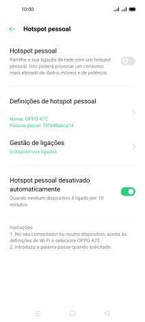 Prima Definições de hotspot pessoal.