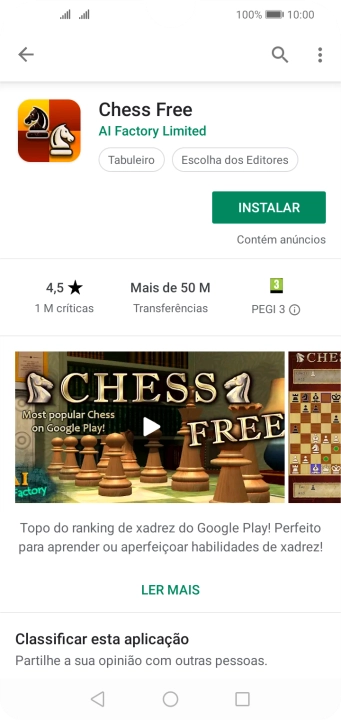 Prima INSTALAR e siga as indicações no ecrã para instalar a app.