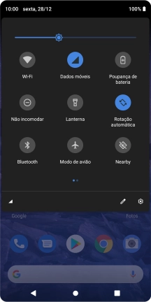 Prima o ícone de definições.