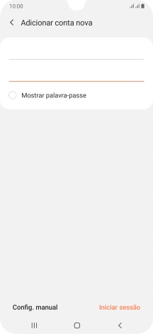 Prima Iniciar sessão.