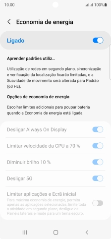 Prima a tecla de início para terminar e voltar ao ecrã inicial.