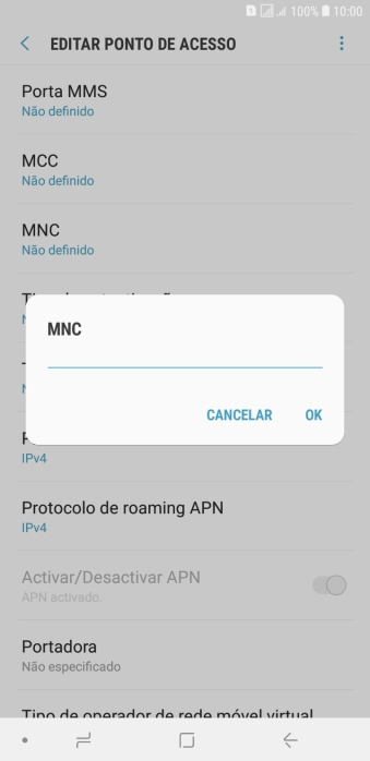 Introduza 01 e prima OK.