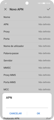Introduza net2.vodafone.pt e prima OK.
