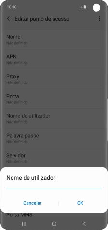 Introduza vodafone e prima OK.
