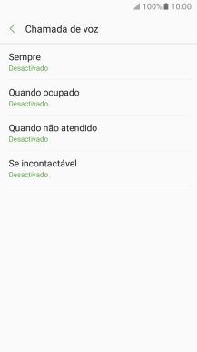 Prima o tipo de desvio pretendido.