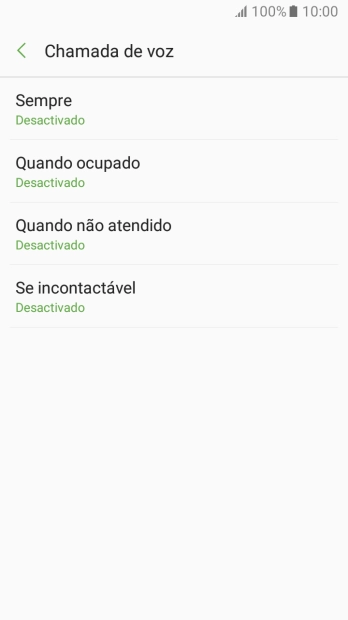 Prima o tipo de desvio pretendido.