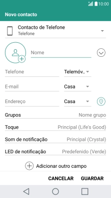 Prima o ícone para adicionar uma imagem.