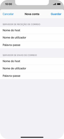 Prima Guardar. A sua conta de e-mail está agora configurada. Se pretender escolher definições adicionais para o servidor de receção e envio, siga os passos seguintes.