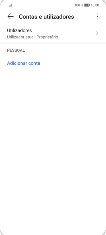 Prima Adicionar conta.