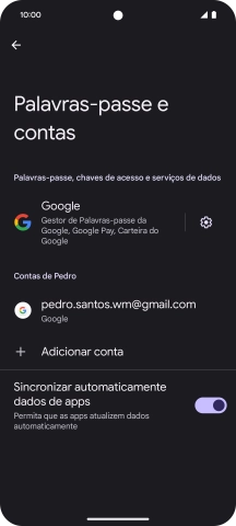 Para voltar ao ecrã inicial, deslize o dedo de baixo para cima a partir da base do ecrã.