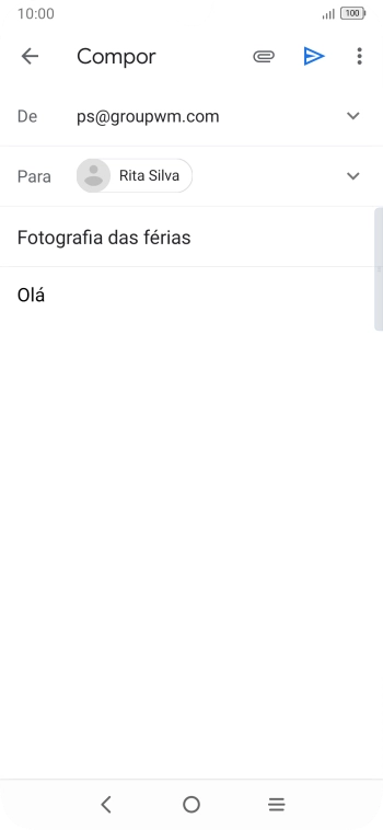 Prima o ícone de anexo.