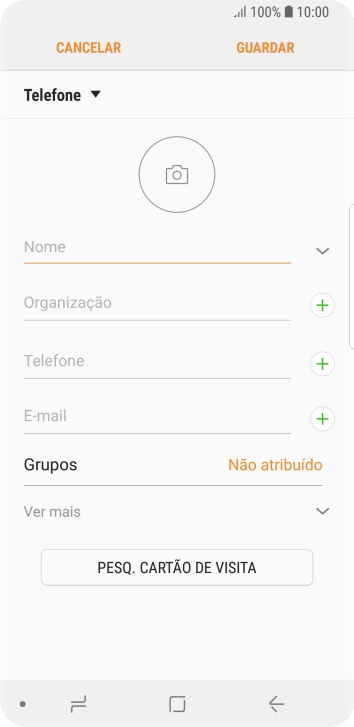 Prima a lista suspensa da lista de contactos.