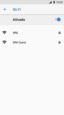Prima a rede Wi-Fi pretendida.