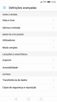 Prima Data e hora.