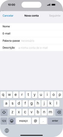 Prima Palavra-passe e introduza a password da sua conta de e-mail.