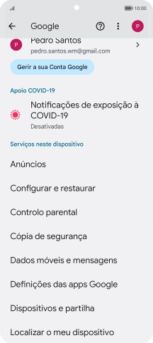 Prima Localizar o meu dispositivo.