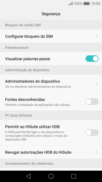 Prima Configurar bloqueio do SIM.