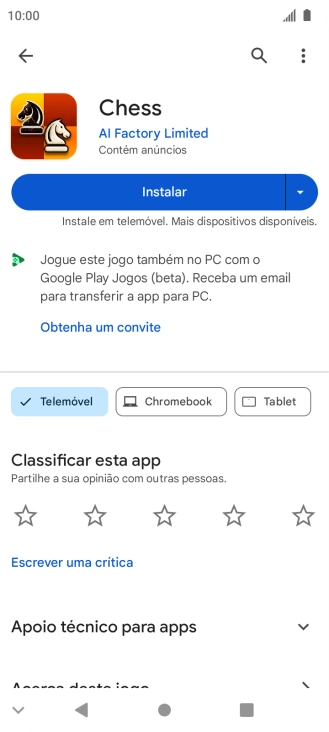 Prima a tecla de início para terminar e voltar ao ecrã inicial.