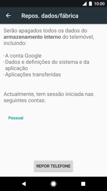 Prima REPOR TELEFONE.