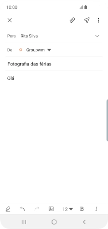 Prima o ícone de anexo.