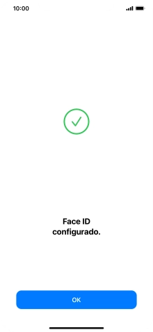 Prima OK. Se ainda não tiver escolhido um código de bloqueio do telefone, introduza um código à escolha duas vezes de seguida.