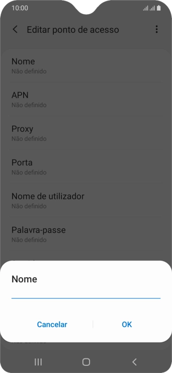 Introduza Vodafone MMS e prima OK.