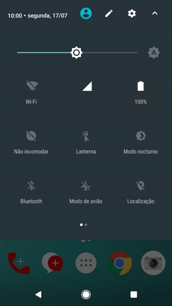 Prima Modo de avião para ativar ou desativar a função.