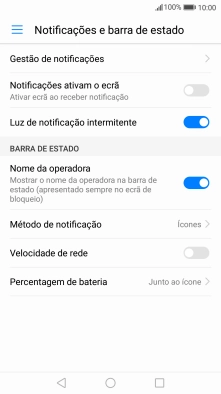 Prima Gestão de notificações.