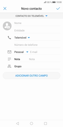 Prima a lista suspensa da lista de contactos.
