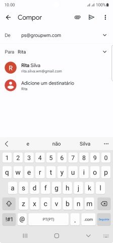 Prima o contacto pretendido.