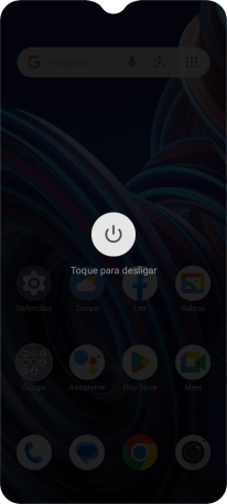 Prima Toque para desligar.