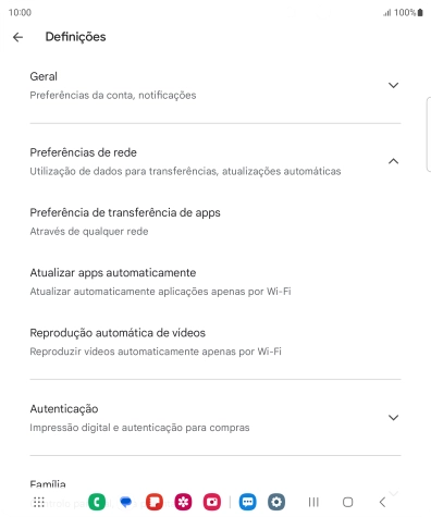 Prima Atualizar apps automaticamente.