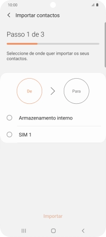Prima o nome do cartão SIM.