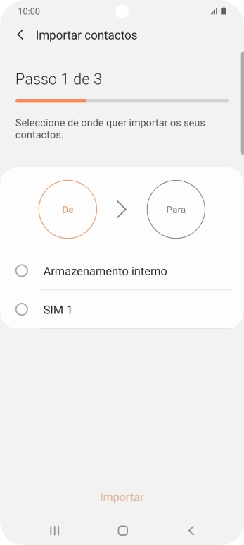 Prima o nome do cartão SIM.