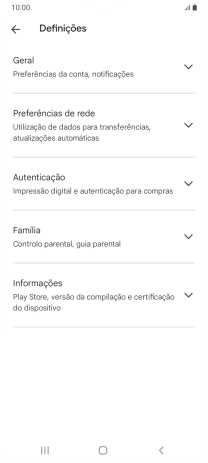 Prima Preferências de rede.