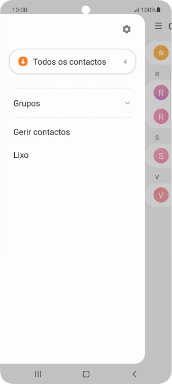 Prima Gerir contactos.